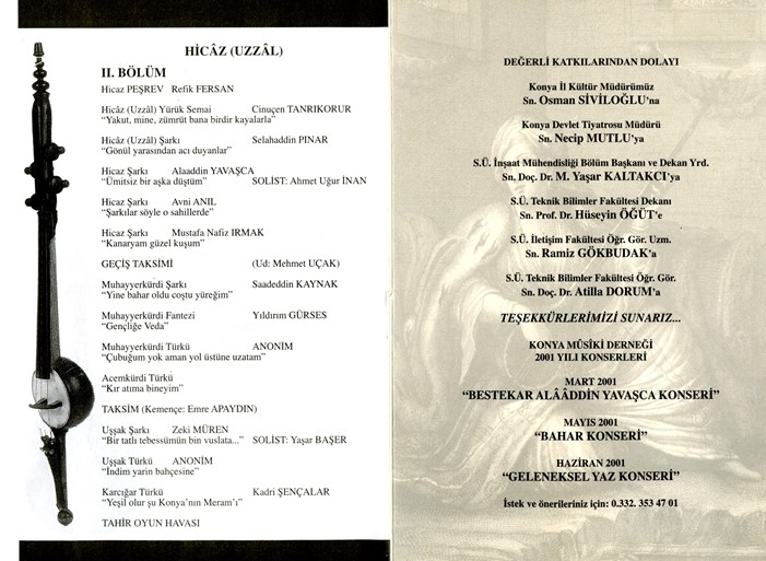 1.	Bayati Fasıl Beraber ve Solo Şarkılar